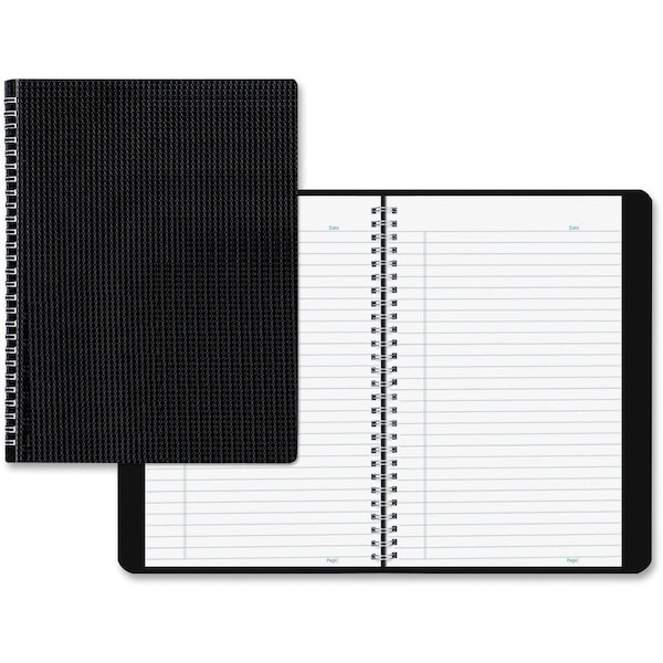 Rediform Blueline Poly Cvr Notebook, 8-1/2" x 11", Black Cover, 80 Sheets/Pad, 1 Pad/Pack B4181 - main