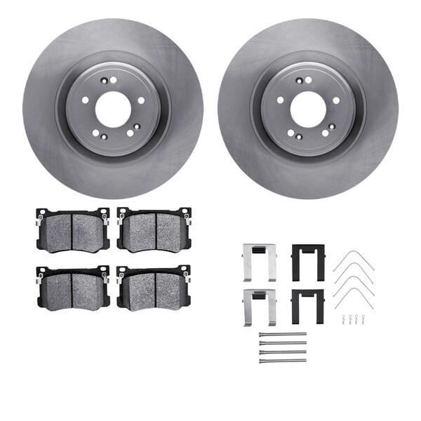 Dynamic Friction Co DFC Brake Rotor with 5000 Brake Pads and Hardware Kit 6512-03441 - main