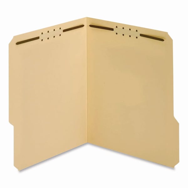 Pendaflex Fastener Folders, 1/3-Cut Tab: Assorted, Expands 0.75", 2 Fasteners, Letter Size, Manila, 50PK 24537R - main