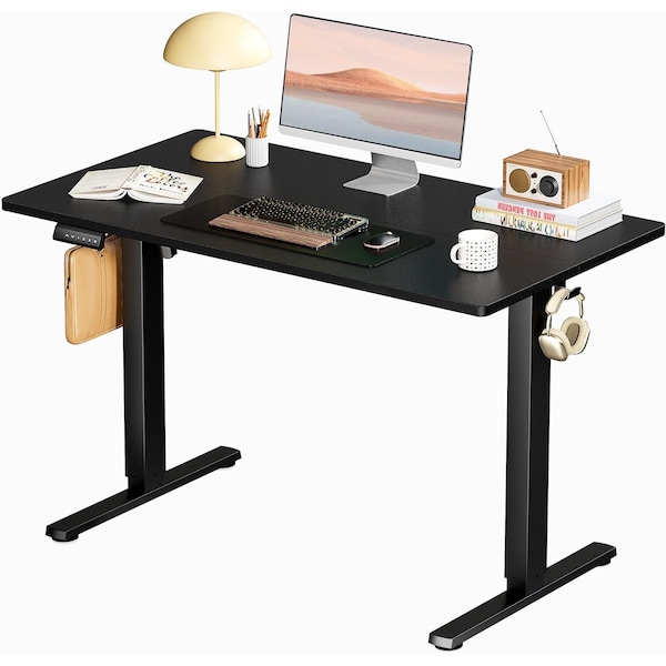 Simple Deluxe Electric Standing Desk, Adjustable Height Stand up Desk, 24x40 Inches Sit Stand up Desk with Cable 3A88TDESKP4024V3BLK - main
