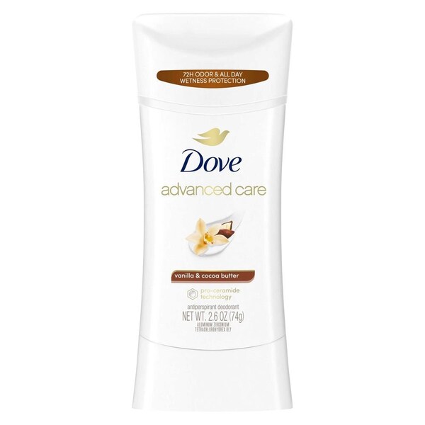 Dove Advanced Care Vanilla and Cocoa Butter Antiperspirant Deodorant Stick, 2.6 Ounce, 12PK 64363222 - main