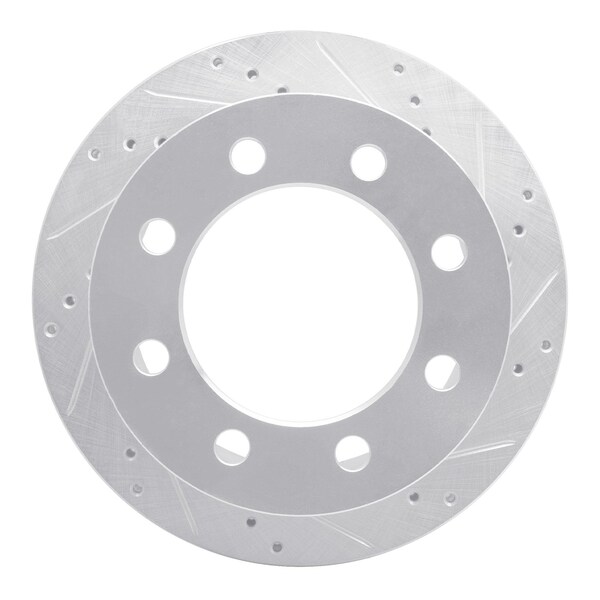 Dynamic Friction Co DFC Brake Rotor - Drilled and Slotted - Silver 631-40093R - main