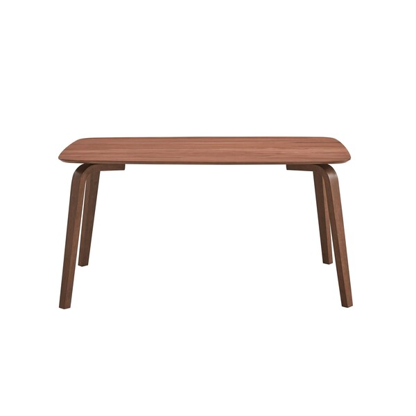 Homeroots 59" Walnut Wood Dining Table 631291 - main