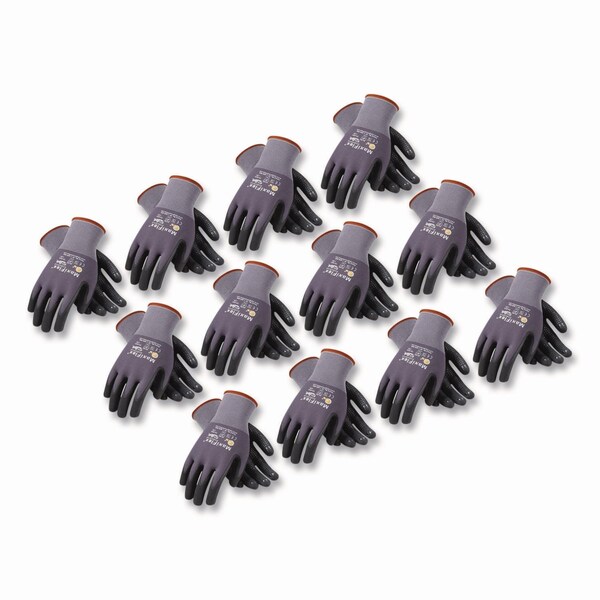 Maxiflex Gloves, Nitrile-Coated Nylon, Gray, 12 PK 34-874/L - main