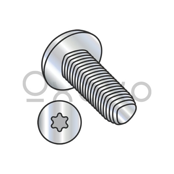 Oxoxo 10-32X1 6 Lobe Pan Taptite Alternative Thread Rolling Screw Fully Thrd Zinc Bake & Wax, 4000PK 406496 - main