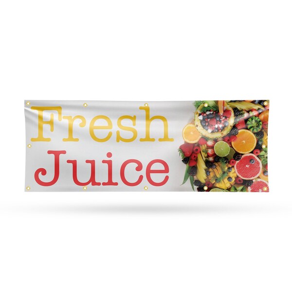 Signmission Fresh Juice, 48 Inch x 120 Inch, Vinyl Banner B-120-30657 - main