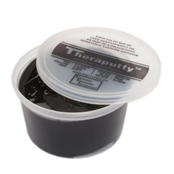 Fabrication Enterprises Theraputty Plus protective Exercise Putty, Black - 1 lbs FA129000 - main