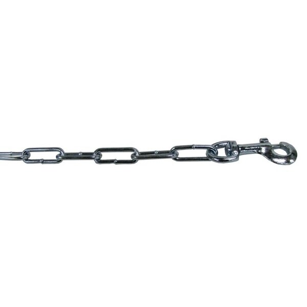 Boss Pet PDQ 09415 Tie-Out Chain, Welded Link, 15 ft L Belt/Cable, Steel, For: Dogs Up to 125 lb A09415/09415 - main