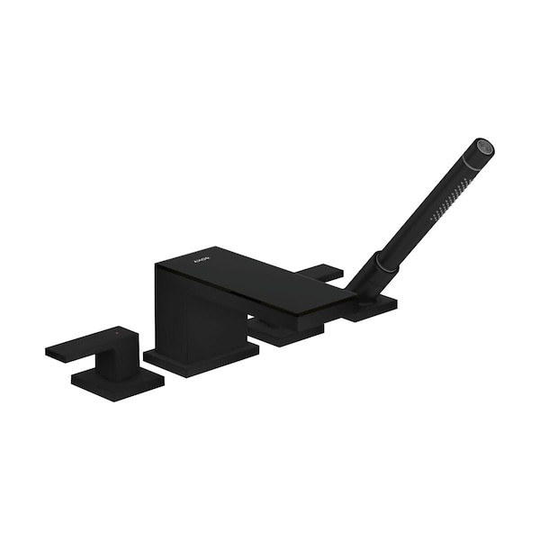 Axor MyEdition 4-Hole Roman Tub Set Trim with 1.75 GPM Handshower in Matte Black 47430671 - main