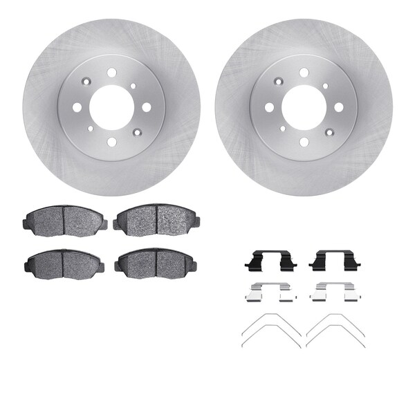 Dynamic Friction Co DFC Brake Rotor with 5000 Brake Pads and Hardware Kit 6512-59198 - main