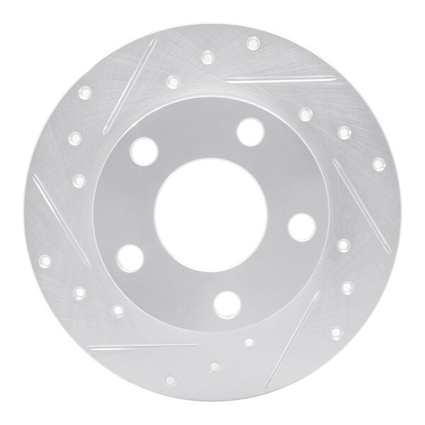 Dynamic Friction Co DFC Brake Rotor - Drilled and Slotted - Silver 631-73009L - main
