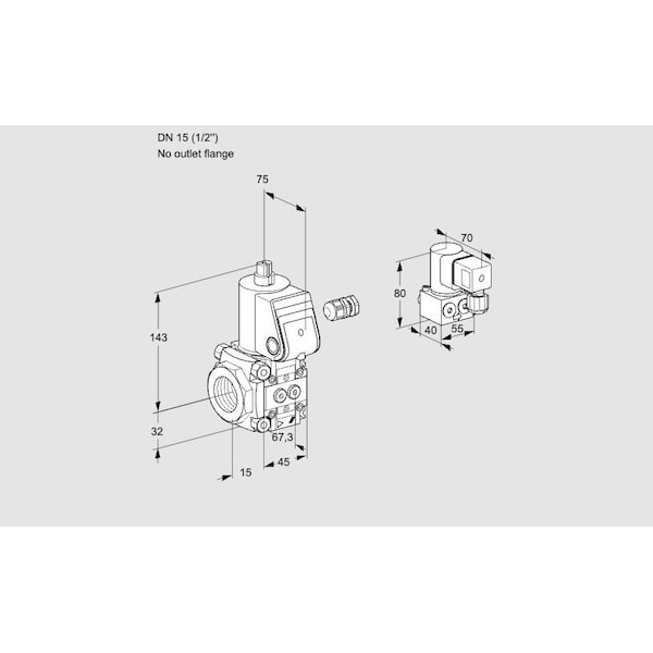 Honeywell Kromschroder Solenoid Gas Safety Valve - 500 mbar, IP65, EN 161 Certified KS88010431 - main