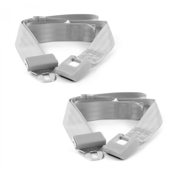 Geared2Golf Standard 2 Point Gray Lap Bucket Seat Belt Kit for 1948-1967 Frazer Nash - 2 Belts GE1347572 - main