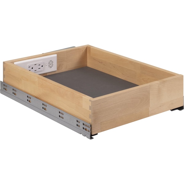 Hardware Resources 15in Charging Drawer for Kitchen with In-Drawer Outlets & Charging Ports PD15-SC - main