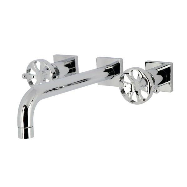 Kingston Brass Two-Handle Wall Mount Tub Faucet, Polished Chrome KS6021RX - main