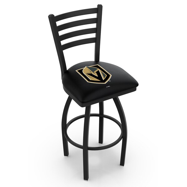 Holland Bar Stool Co 30" Blk Wrinkle Vegas Golden Knights Swivel Bar Stool, Ladder Back L01430LVGdKn - main