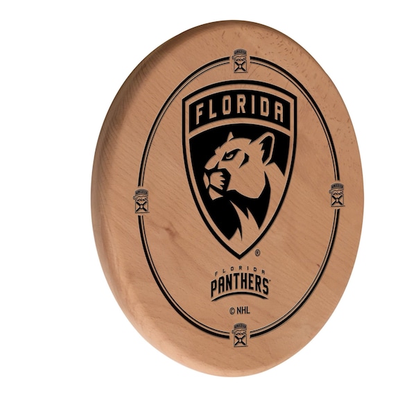 Holland Bar Stool Co Florida Panthers 13" Laser Engraved Solid Wood Sign WSgnLNatFlaPan - main