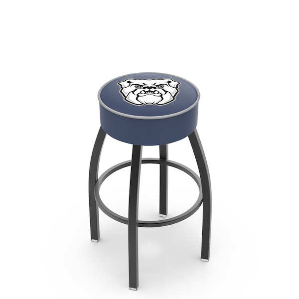 Holland Bar Stool Co 30" 4" Butler Cushion Seat, Blk Wrinkle Base Swivel Bar Stool L8B130Butler - main
