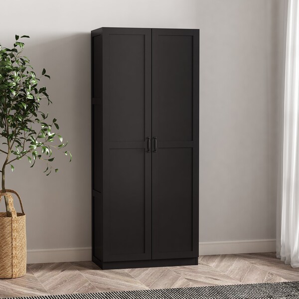Manhattan Comfort Cornelia Storage Closet 2.0 in Black 3BC-BK - main