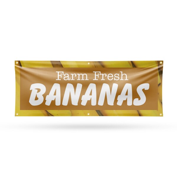 Signmission Farm Fresh Bananas, 24 Inch x 72 Inch, Vinyl Banner B-72-30576 - main