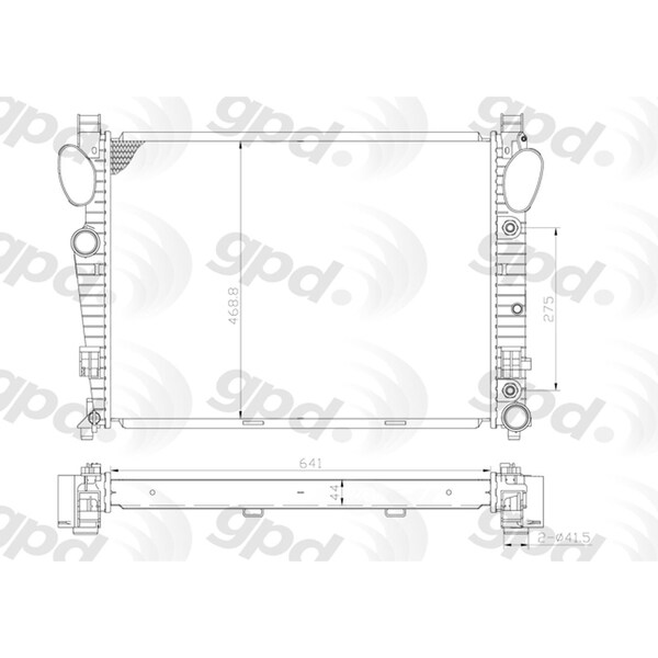 Global Parts Distributors Global Radiator 2652C - main
