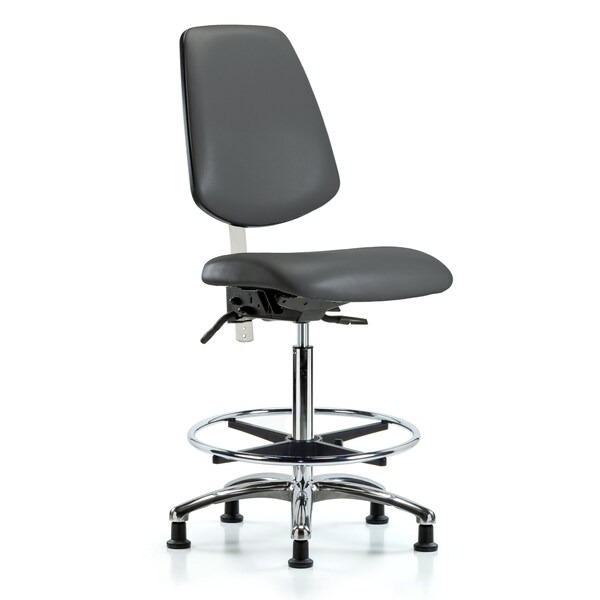 Blue Ridge Ergonomics Vinyl Clean Room Chair BR-NCR-VHBCH-MB-CR-T0-A0-CF-RG-8823 - main
