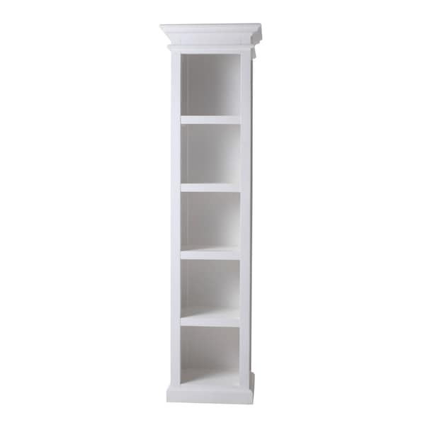 Homeroots 75" White Solid Wood Five Tier Bookcase 397663 - main