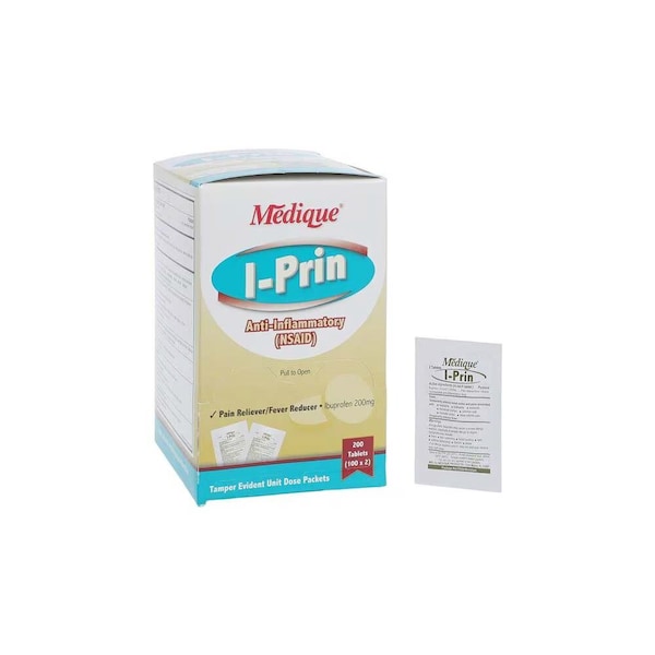 Medique Ibuprofen Tablets, NSAID, 200mg, Unit Dose Packet, 200PK 47682070047 - main