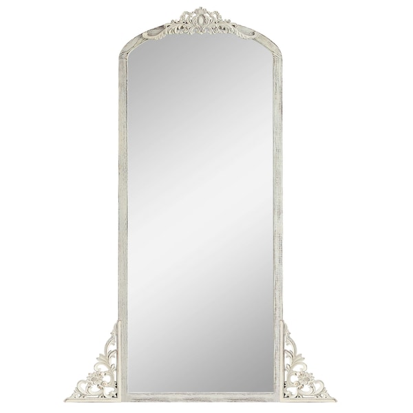 Homeroots 67" White Wood Framed Standing Mirror 565121 - main