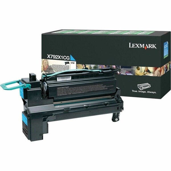 Lexmark Extra High Yield Cyan Toner Cartridge 20K YLD X792X1CG - main