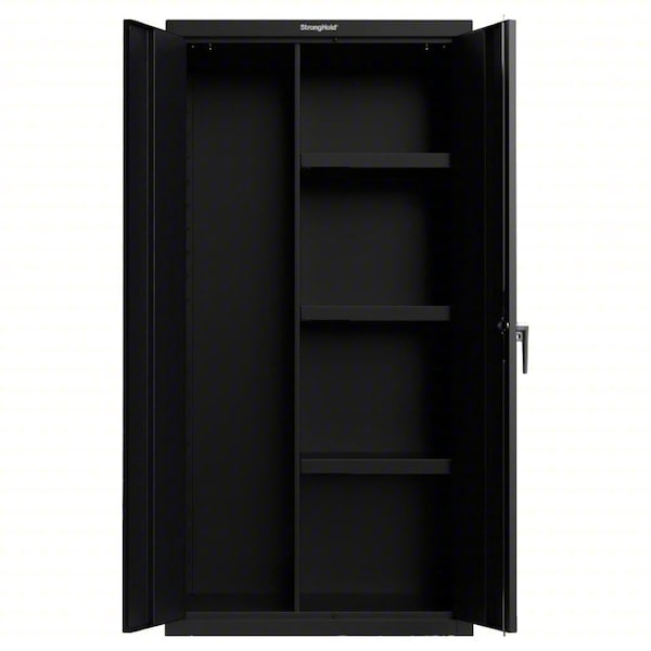 Strong Hold Storage Cabinet, 72 in H, 36 in W, 24 in D, Swing, Electronic Lock; Keyed Lock; Padlock Hasp, Black 36-BC-243-P - main