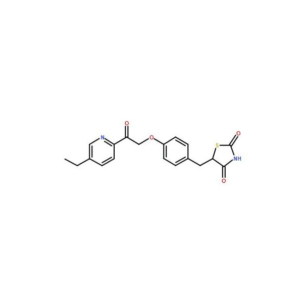 Ak Scientific 5-(4-(2-(5-Ethylpyridin-2-yl)-2-oxoethoxy)benzyl)thiazolidine-2, 4-dione (5mg), CAS 146062-49-9 2172AH-5mg - main
