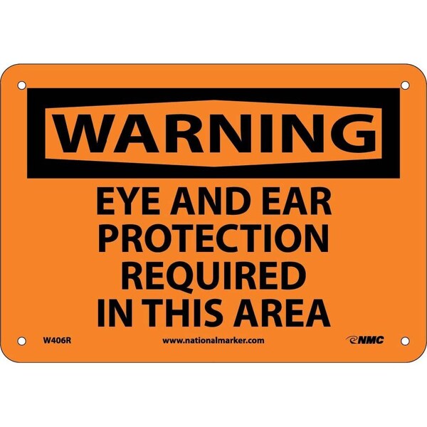 Nmc Warning Eye And Ear Protection Required Sign W406R - main
