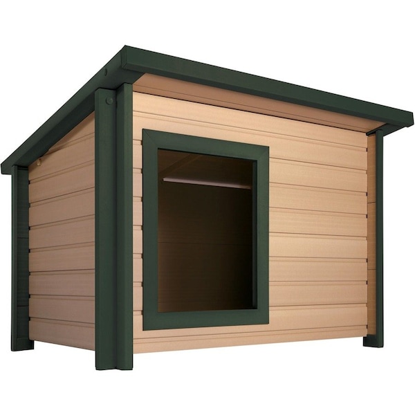 New Age Pet Pet Rustic Lodge Dog House, Jumbo ECOH203JMB-GN - main