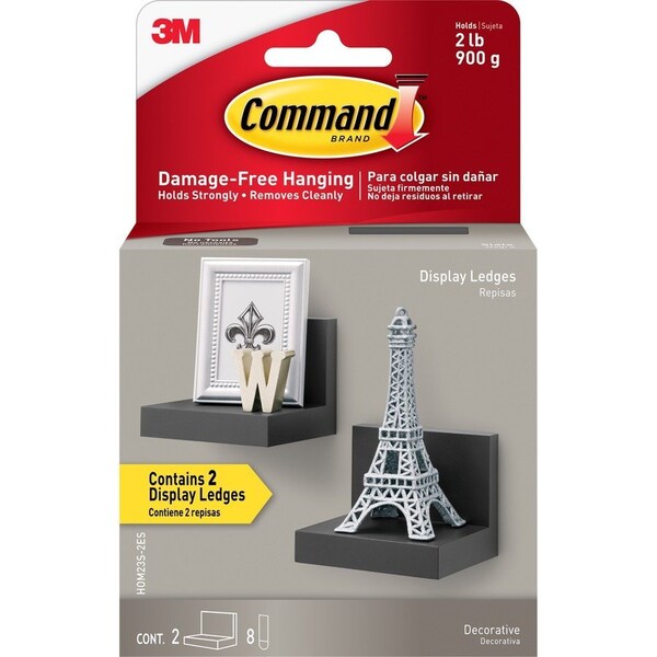 Command Display Ledges, Black, 2PK MMMHOM23S2ES - main