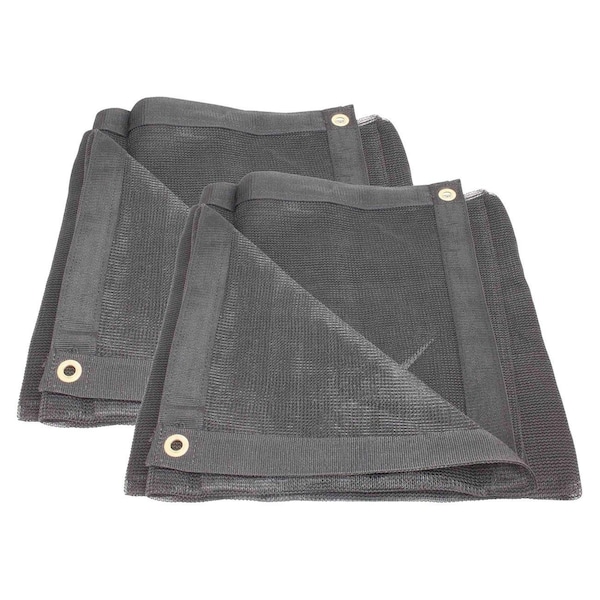 Mytee Products 12ft x 20ft Black Heavy Duty 70% Shade Mesh Tarp for Outdoor w/ Grommets 6 Oz, 2PK MT12-20x2 - main
