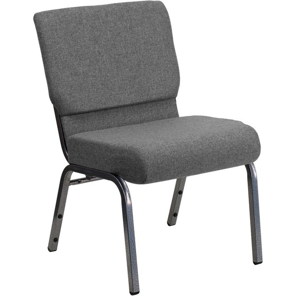 Flash Furniture Fabric Church Chair, Gray XU-CH0221-GY-SV-GG - main