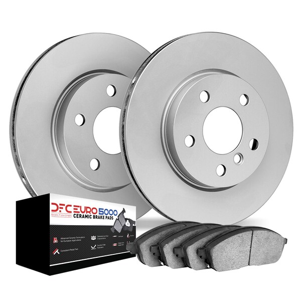 Dynamic Friction Co DFC GEOMET Rotors with EURO 5000 Ceramic Brake Pads 9602-63021 - main