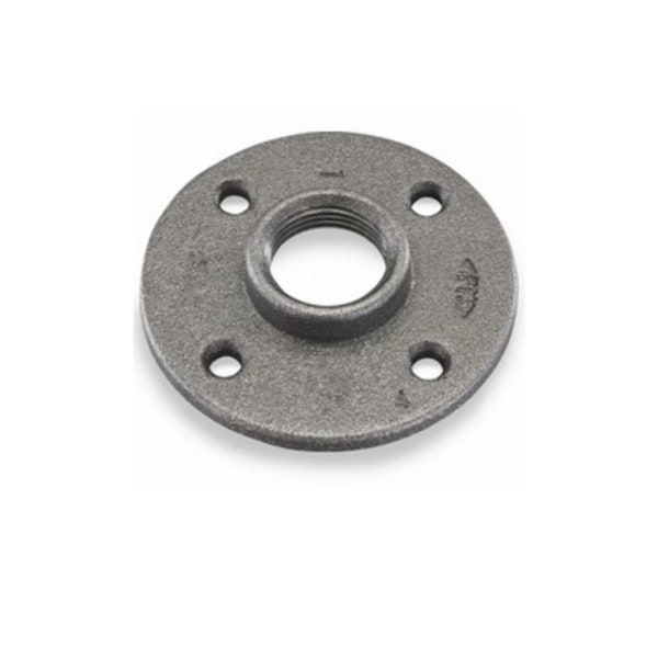 Ironwerks Designs 1/2" Black Malleable Iron Premium Floor Flange, 10 PK IW-FLNG-1/2-10 - main