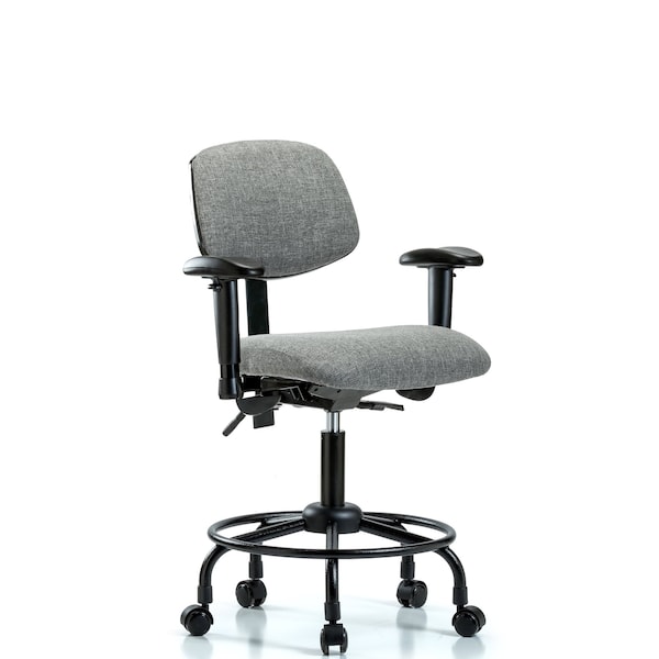 Blue Ridge Ergonomics Desk Chair Desk Chair, Fabric, RT Tilt AA Casters, Gry, Adjustable Arms, 21" to 26" Height, Fabric BR-FDHCH-RT-T1-A1-RC-F44 - main