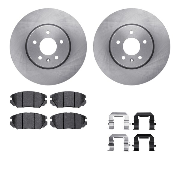 Dynamic Friction Co DFC Rotors with EURO 5000 Ceramic Brake Pads includes Hardware 6612-46089 - main