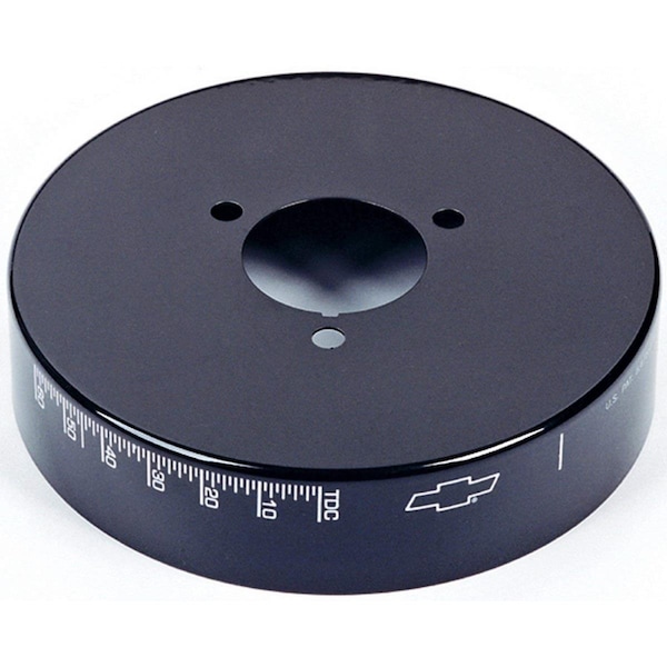 Powerplay 141728 8 in. Harmonic Balancer Cover for 1955-2004 Chevrolet Small Block V8 - Black PO3569922 - main