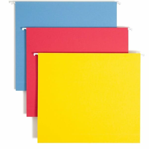 Smead 2 Capacity Box Bottom Hanging Folders, Letter, Assorted, 25/Box 64264 - main