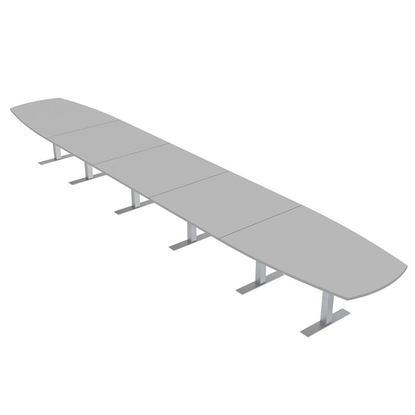 Skutchi Designs Arc Boat Conference Table With Power, 48 in W, 264 in L HAR-ABOT-48X264-T-U779-NA - main
