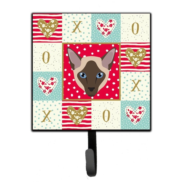 Carolines Treasures 4.25 x 1 x 7 in. Siamese Modern Cat Love Leash or Key Holder CK5162SH4 - main