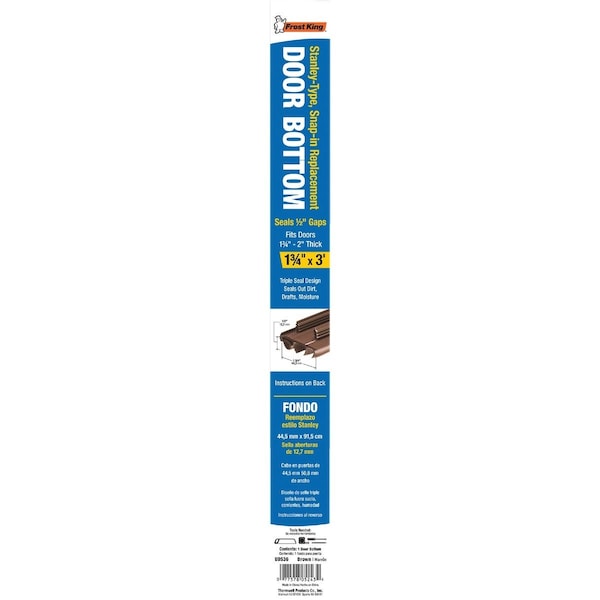 Frost King 1.75'' W. x 0.50'' H. x 36'' L. Brown Vinyl Door Bottom For Stanley Door UDS36 - main