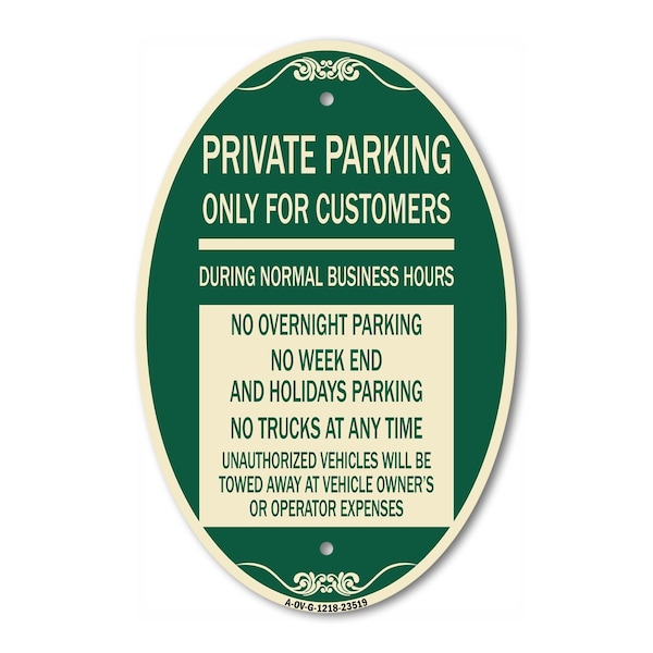 Signmission Only for Customers During Normal Business Hou, 12 In X 18 In Architectural, Heavy Gauge Aluminum A-OV-G-1218-23519 - main