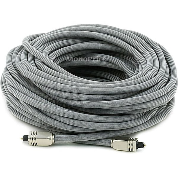 Monoprice 75ft PREMIUM Optical Toslink Cable with Metal Fancy Connector 3448 - main