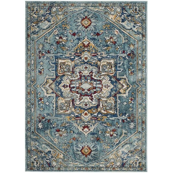 Safavieh Savannah Power Loomed Medium Rectangle RugBlue & Navy 4 x 6 ft. SVH632B-4 - main