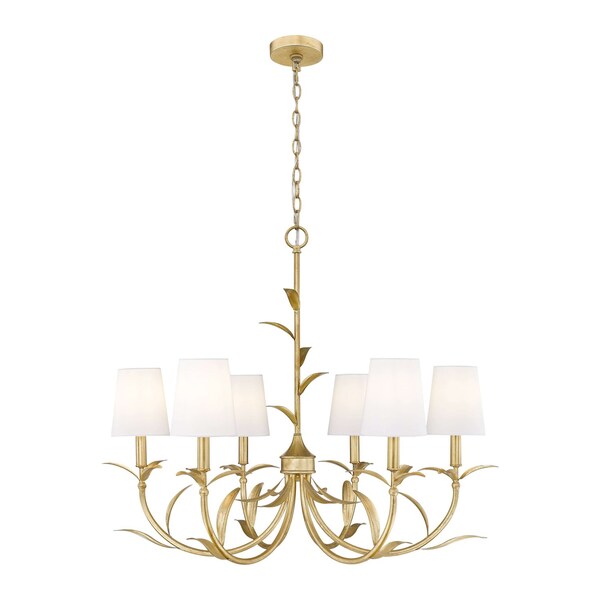 Z-Lite Aslin Gold Leaf 6 Light Chandelier 830-31GLF - main
